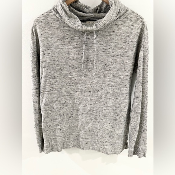 Talbots Long Sleeve Cowl Neck Space Dye Pullover Gray Size Small - Picture 3 of 5